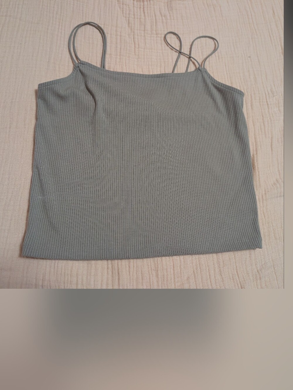 American Eagle Outfitters Ribbed Spaghetti Strap Cami - Taupe